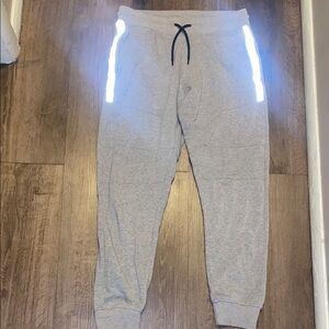 Gray Joggers with Reflective Stripes